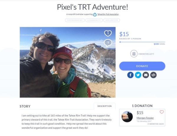 Example photo Thru hike support