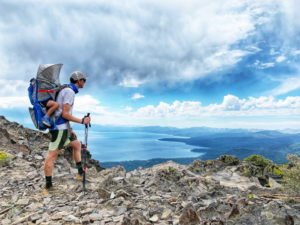 Mount Baldy Hiker on Tahoe Rim Trail