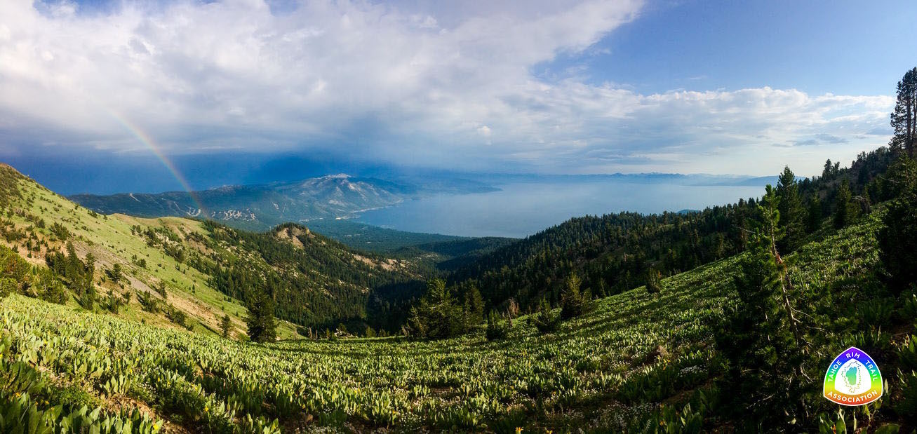 Tahoe Trail Pride Rainbow on the Tahoe Rim Trail- Celebrate Pride Month