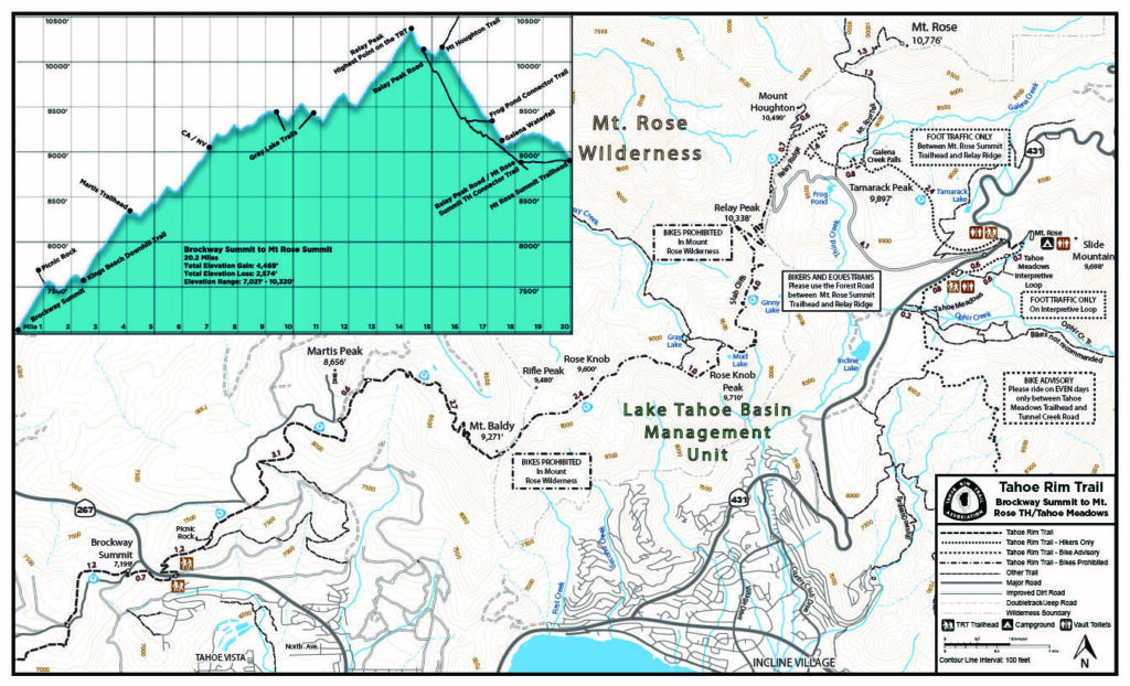 Tahoe Rim, Hanes Flat, Hello Kitty, Dirks, and Watson Creek Trail Loop,  California - 31 Reviews, Map