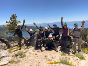 Volunteer trail work on the Tahoe Rim Trail (TRT)